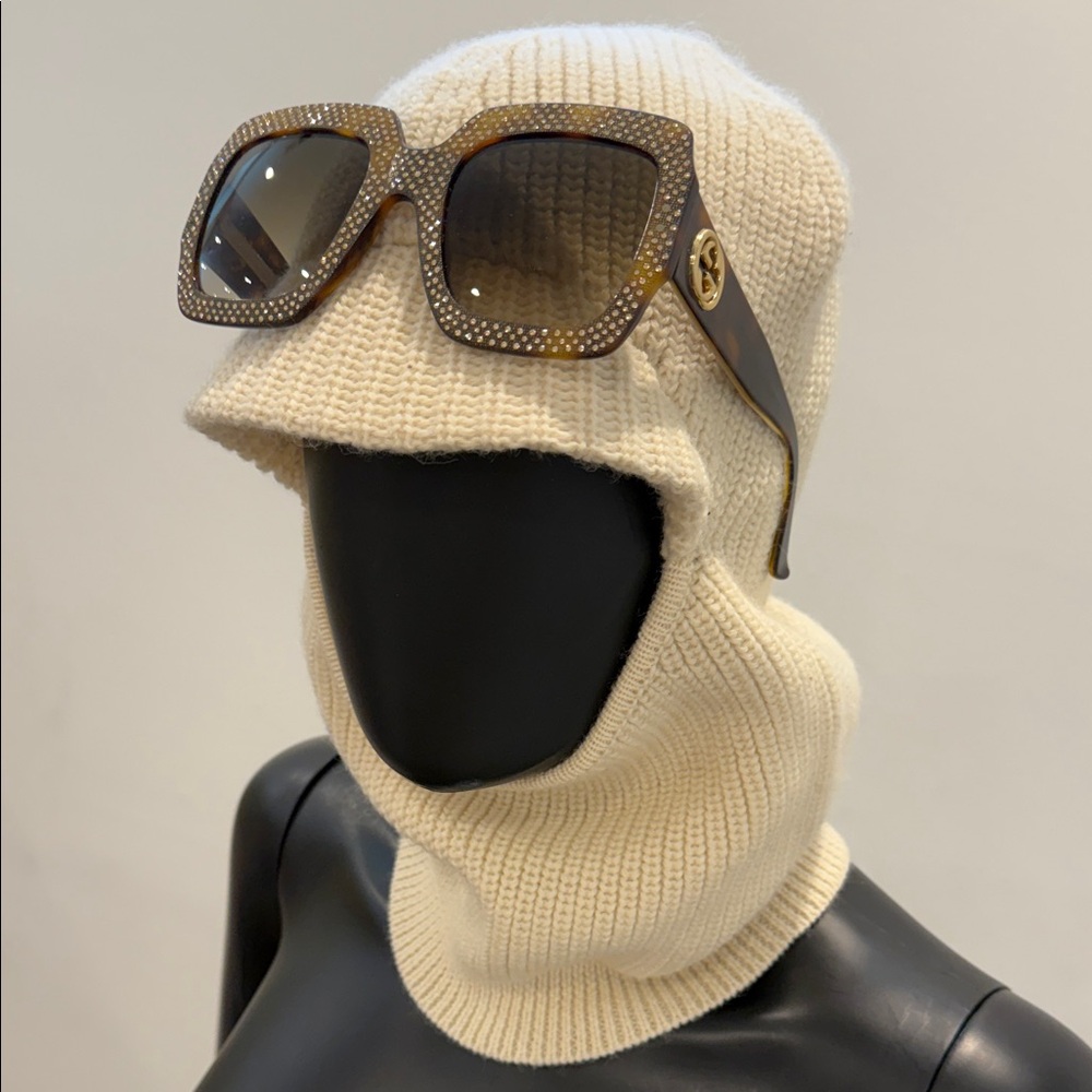 Isabel Marant Kenzia Wool Balaclava Hood Cream Paris Ski Chic NEW